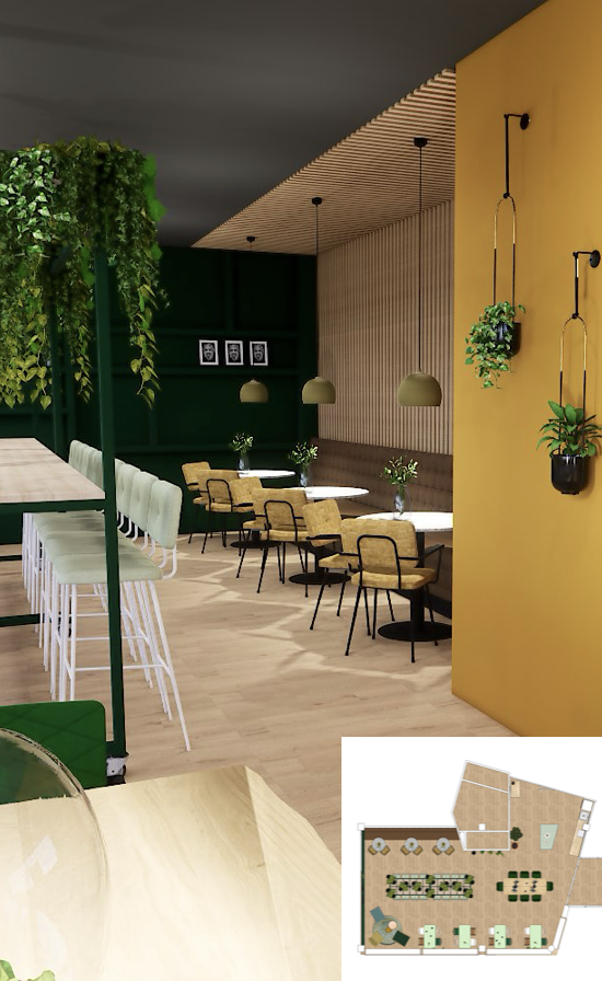 Horeca inrichting Impressie van horeca interieur